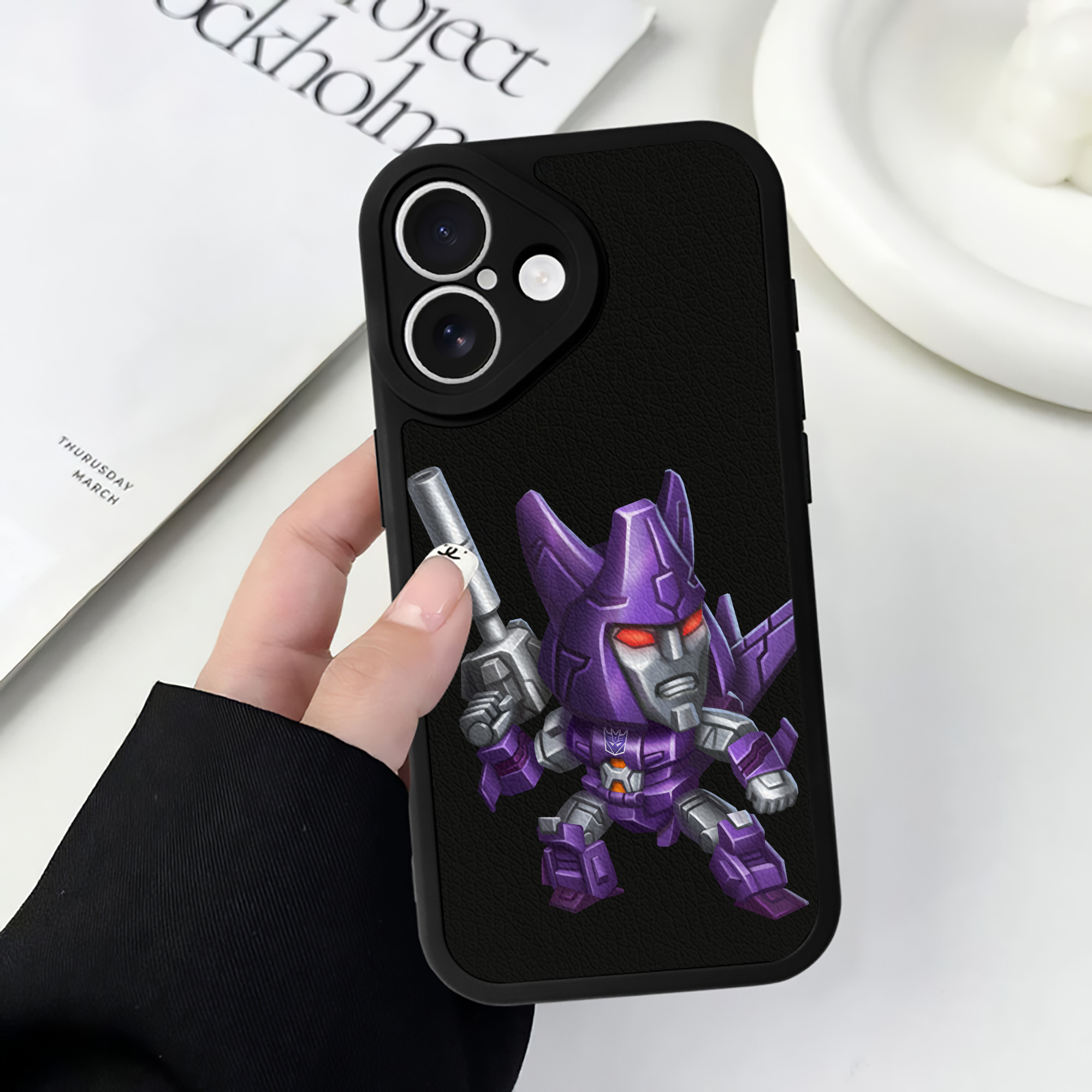 （画像用）  【iPhone 16シリーズ対応】シリコンスマホケース（レザー調） 材質：シリコン